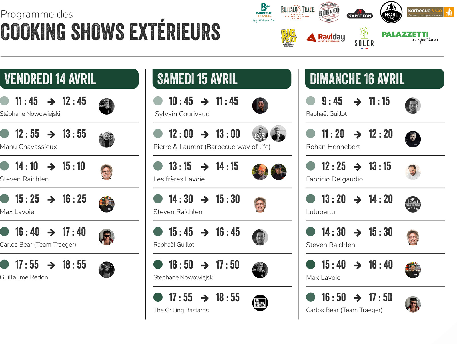 Programme Cooking Shows Exterieurs